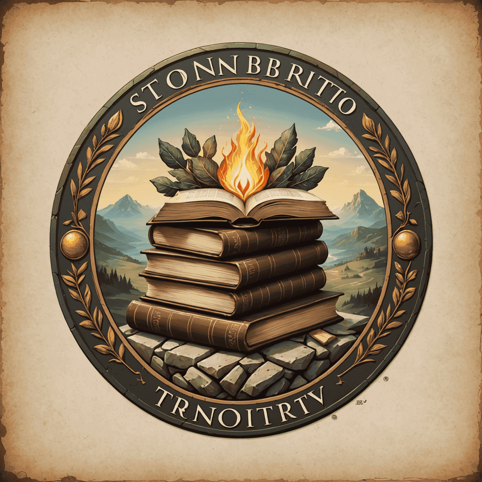 Logotipo da Stonebravento com elementos que representam Simone Tebet e livros