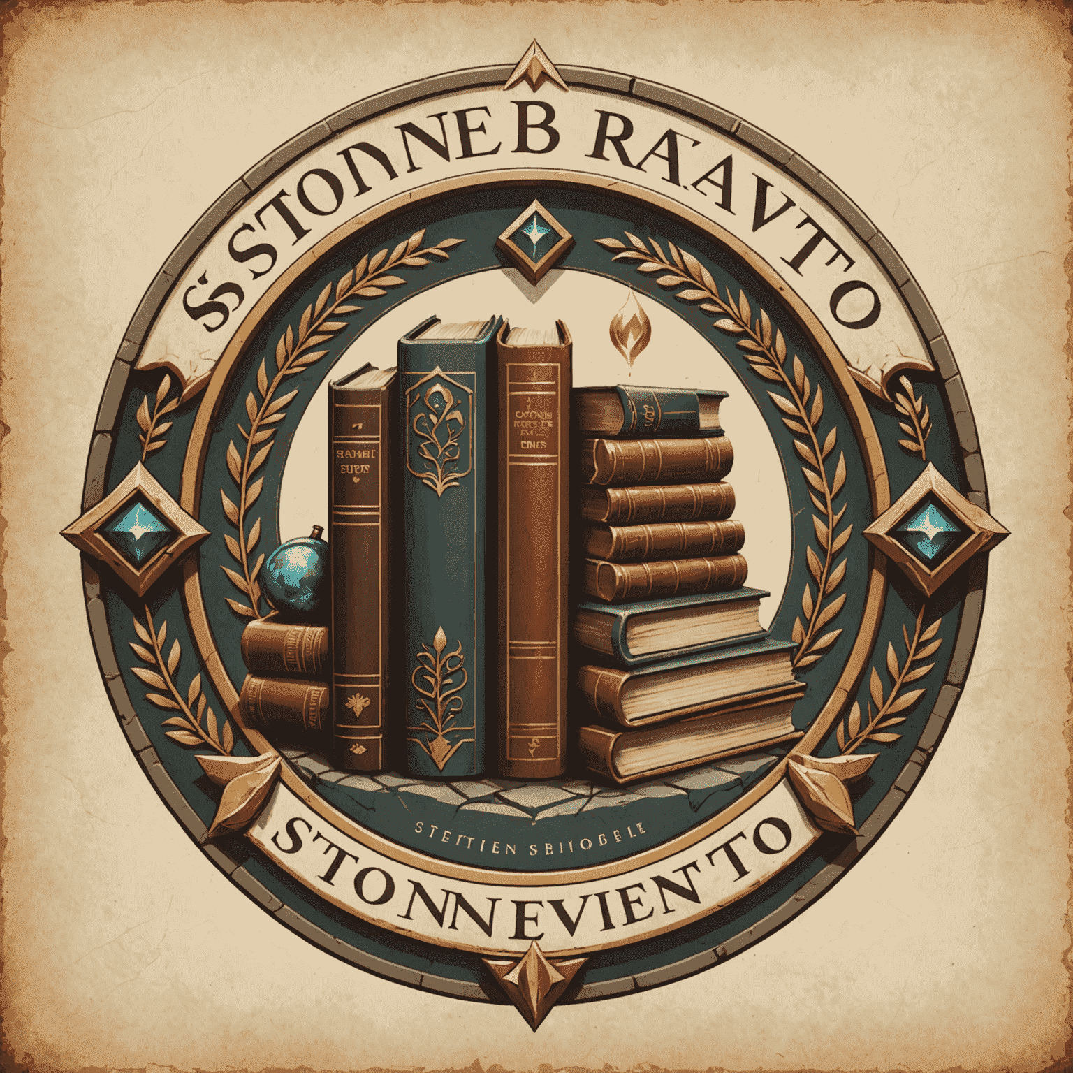 Logotipo da Stonebravento com elementos que representam Simone Tebet e livros