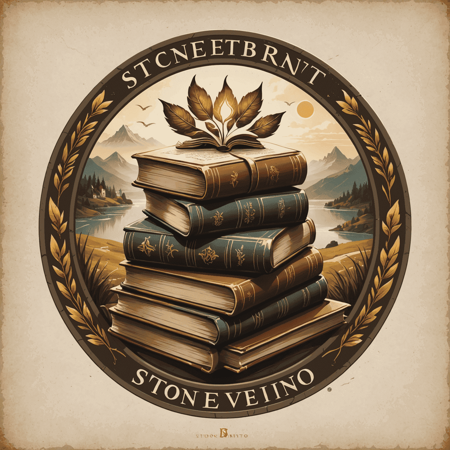 Logotipo da Stonebravento com elementos que representam Simone Tebet e livros