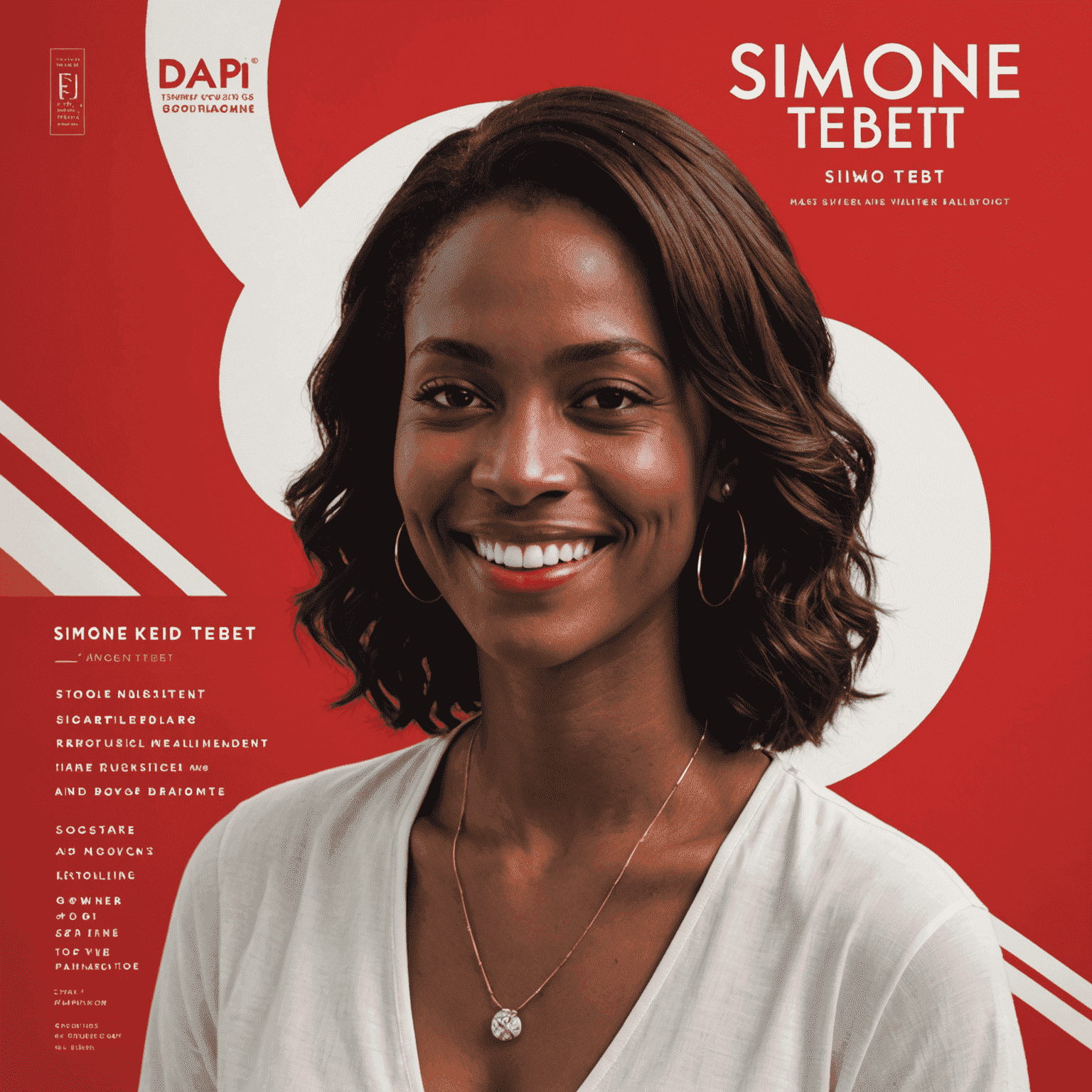 Capa do novo livro de Simone Tebet, mostrando a autora sorrindo em um fundo vermelho e branco com o título do livro em destaque